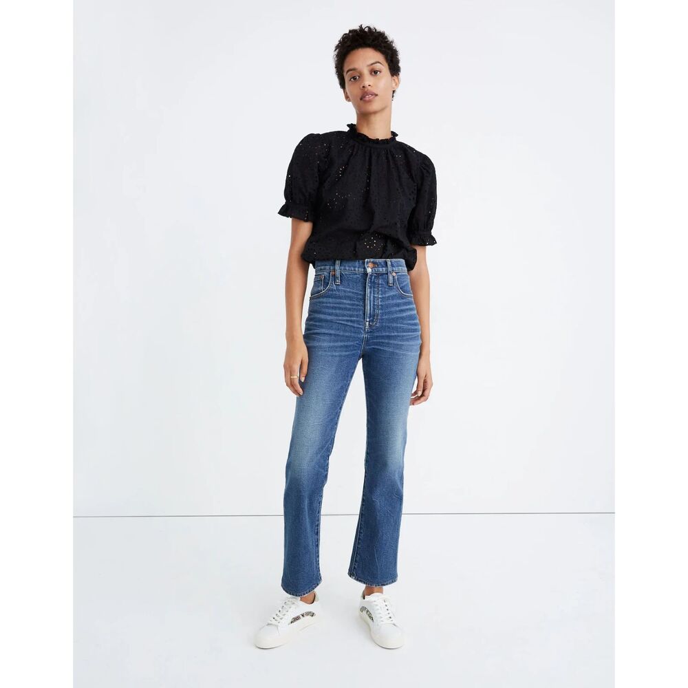 Madewell Slim Demi-Boot Jeans in Sundale Wash High Waist Size 25 Petite